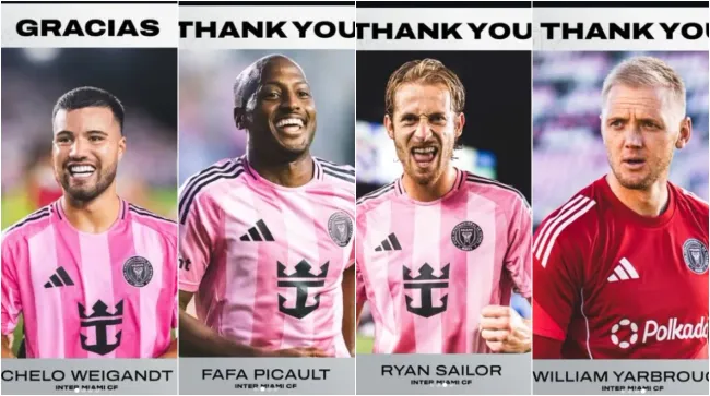 Los 4 jugadores que despidió Inter Miami. (Foto: Instagram / @intermiamicf)