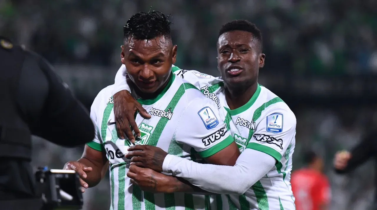 Alfredo Morelos y Marlos Moreno en Atlético Nacional. (Foto: Vizzor Image)