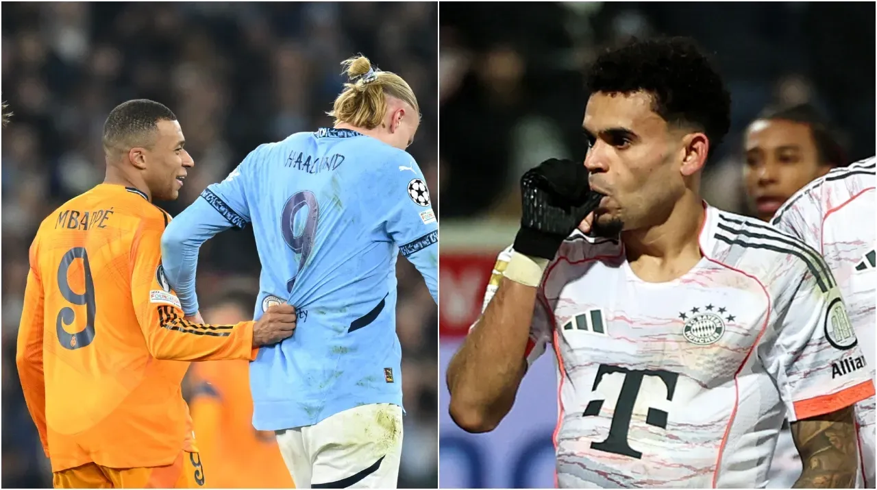 Kylian Mbappé, Erling Haaland y Luis Díaz. (Foto: Getty Images)