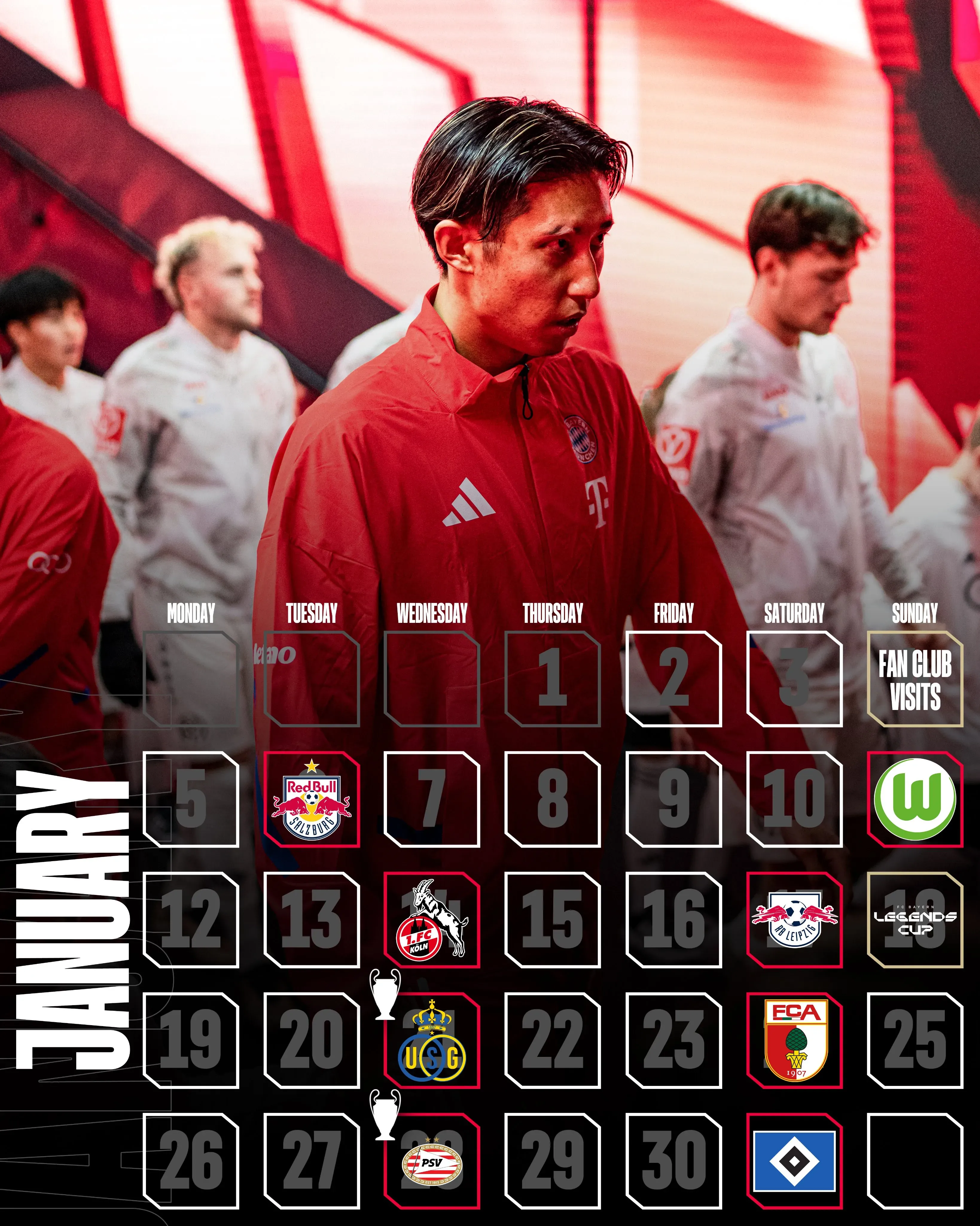 calendario bayern munich enero