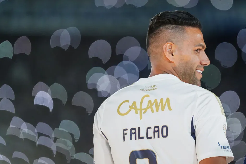 Radamel Falcao presentación Millonarios – julio 2024. Foto: Getty