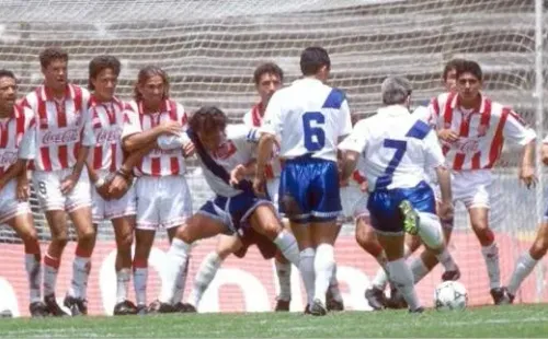 Puebla vs. Necaxa, semifinales Invierno 1996. Foto:puebla80s.blogspot.com