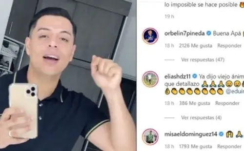 Los jugadores de Cruz AZul agradecieron a Cazares. (@eduincaz)