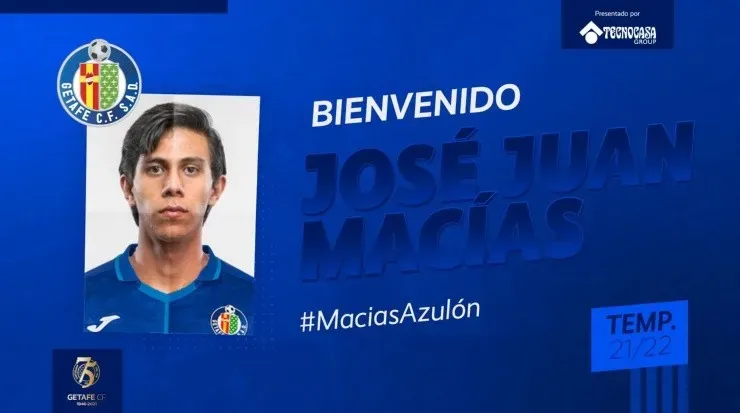Getafe anunció a JJ Macías. (@GetafeCF)