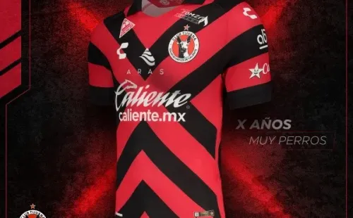 Playera local de Xolos para el Apertura 2021. (@Xolos)