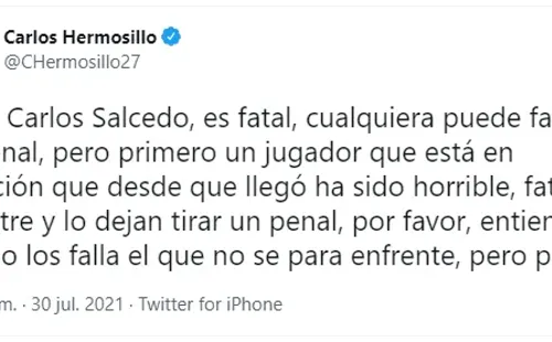 El tuit de Hermosillo.