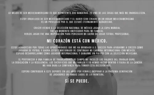 El comunicado de Julián Araujo publicado en sus redes sociales