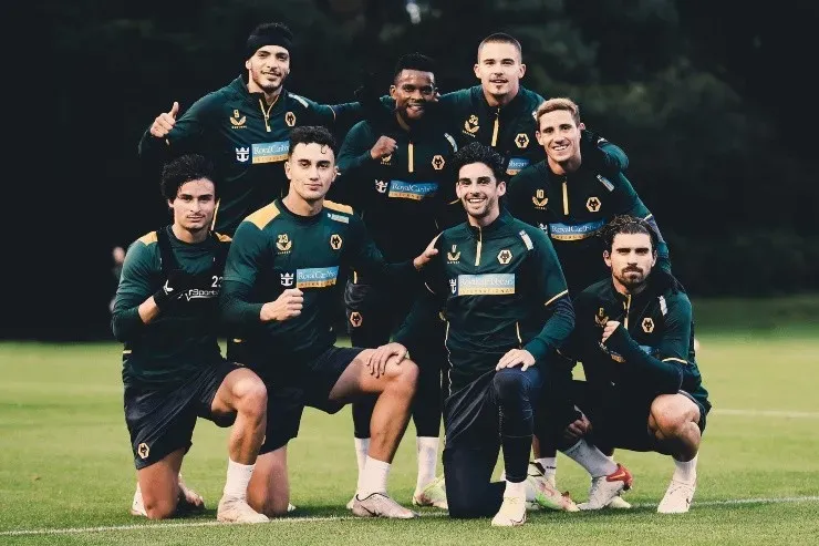 Wolves, entrenamiento previo a Everton