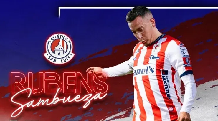 Sambueza, flamante refuerzo de San Luis. (@Atletidesanluis)