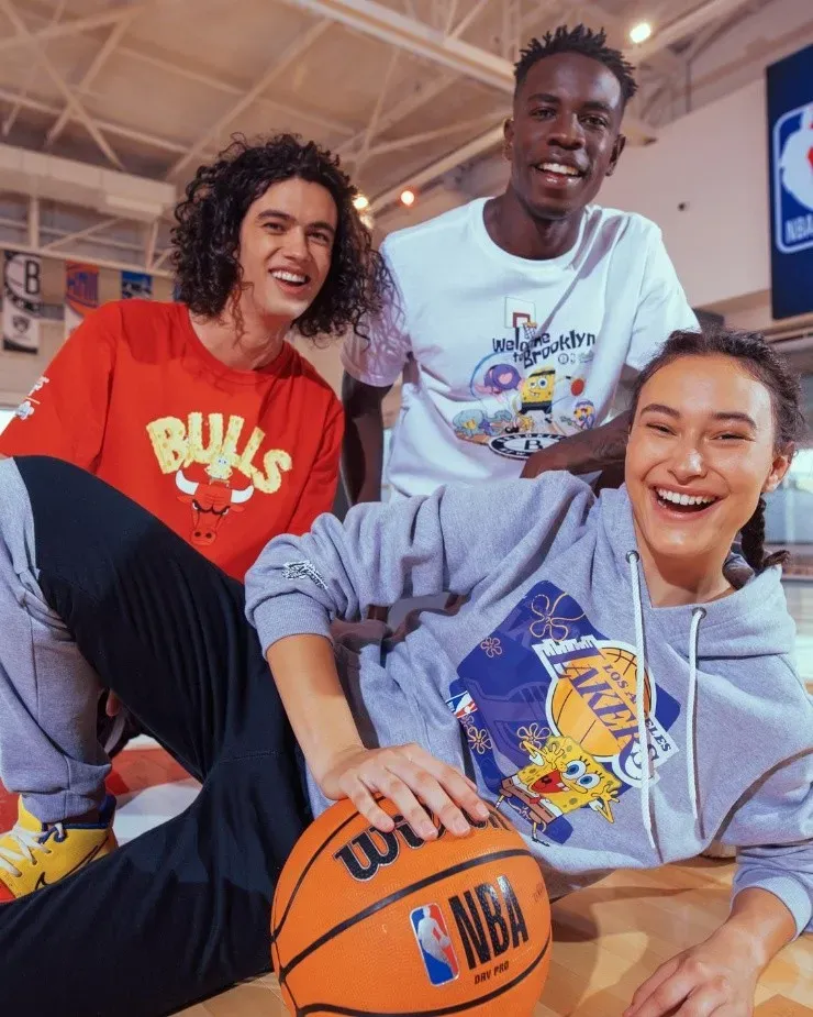 Colección de ropa NBA + Bob Esponja. (Cortesía NBA)