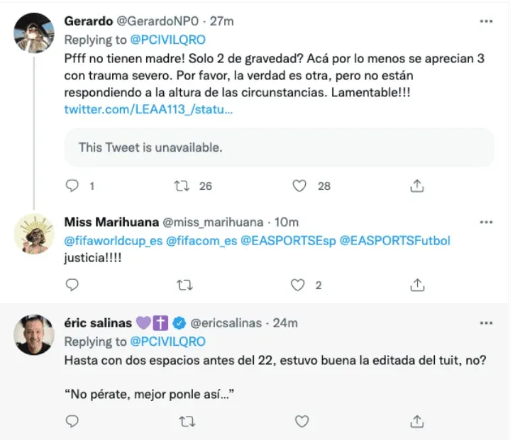 Reacciones al tuit de protección Civil