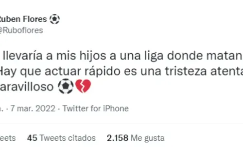 Captura de Twitter @ruboflores