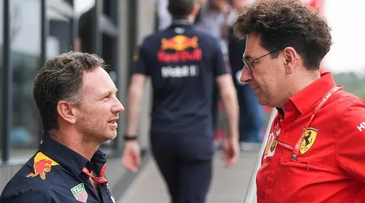Horner y Binotto, cara a cara. (Getty)