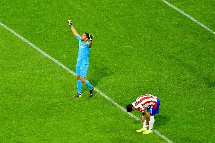Corona celebra ante Chivas en el Guard1anes 2021. Créditos: Imago7