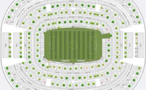 Las ubicaciones disponibles para ver México vs. Nigeria. Foto: SeatGeek.