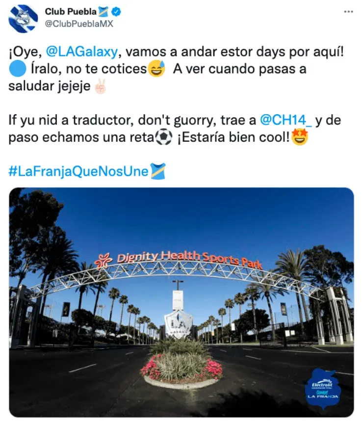 Puebla amistoso Galaxy