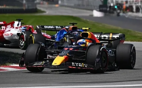 Checo Pérez abandonó en el Gran Premio de Canadá (Getty Images)