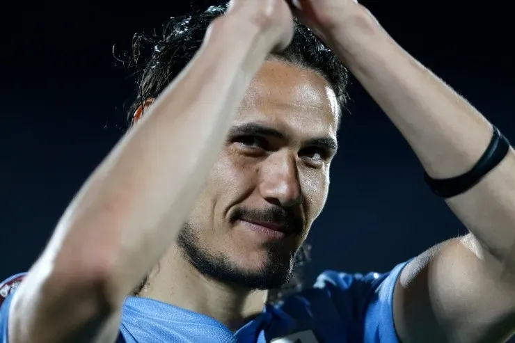 Edinson Cavani con Uruguay