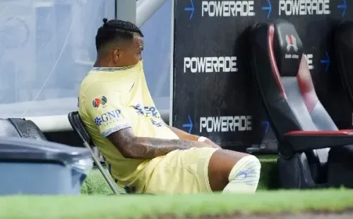 Ciudad de Mexico, 2 de julio de 2022. Roger Martínez en lamento, durante el partido de la jornada 1 del torneo Apertura 2022 de la Liga BBVA MX, entre las Águilas del America y los Rojinegros del Atlas, celebrado en el estadio Azteca. Foto: Imago7/ Rafael Vadillo