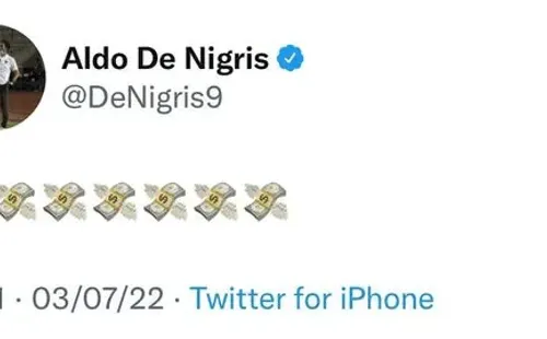 El Tweet de Aldo De Nigris que motivó la sanción.