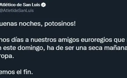 El picante mensaje de los potosinos para Monterrey. (@AtlétideSanLuis)