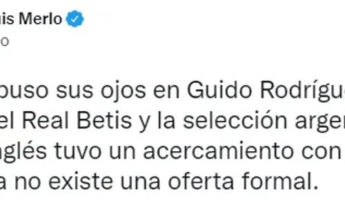 Guido Rodríguez, en el radar del Everton. (@CLMerlo)