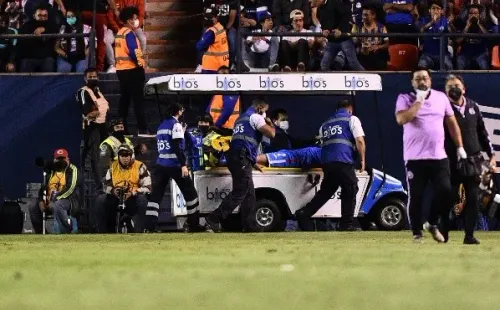 Mayorga se retiró lesionado ante San Luis. (Foto: Imago 7)