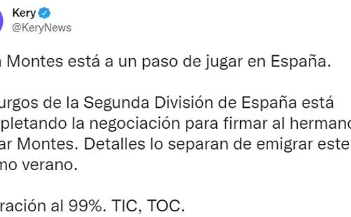 Alan Montes, a un paso de España. (@KeryNews)