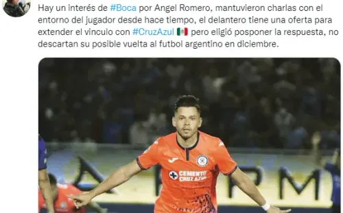 ¿Ángel Romero no renueva con Cruz Azul? (@nahuelfutbol)