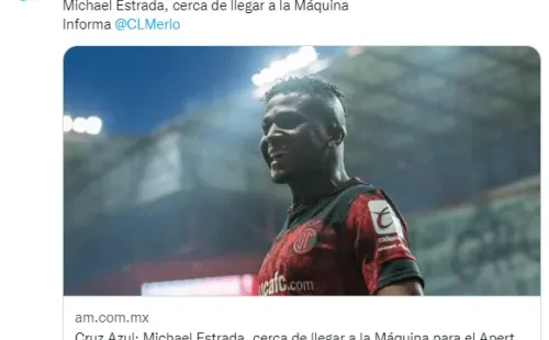 Michael Estrada se acerca a Cruz Azul. (@superdeportivo)