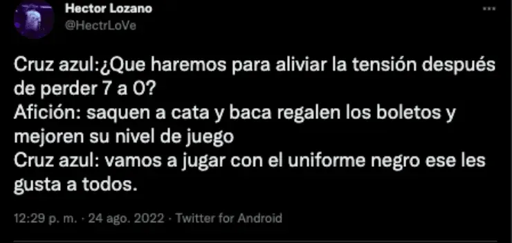 Críticas de la afición de Cruz Azul por usar uniforme negro | Twitter