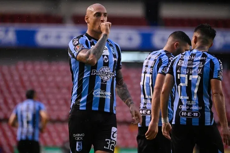 Queretaro, Queretaro, 27 de julio de 2022. , durante el partido de la jornada 5 del torneo Apertura 2022 de la Liga BBVA MX, entre el Club Queretaro y las Chivas Rayadas del Guadalajara, celebrado en el estadio La Corregidora. Foto: Imago7/ Sebastian Laureano Miranda