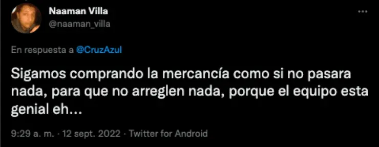 Tuits de la afición de Cruz Azul | Twitter