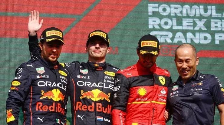 Bélgica, el último podio de Checo. (Getty)