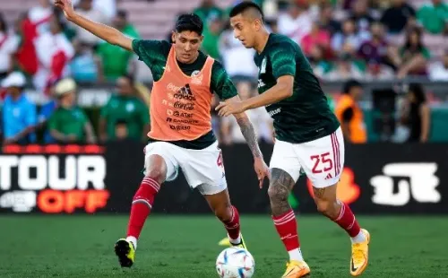 Piojo Alvarado en la previa de México vs. Perú (Chivas)