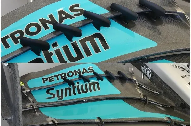 El alerón de Mercedes para Austin. (Auto Motor Sport)