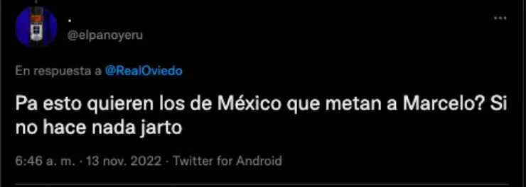 Críticas a Marcelo Flores | Twitter