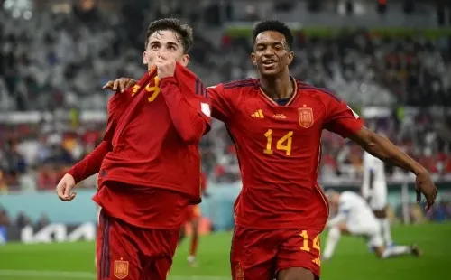 Gavi, a los 30 minutos del complemento, metió el 5-0 (Getty Images)