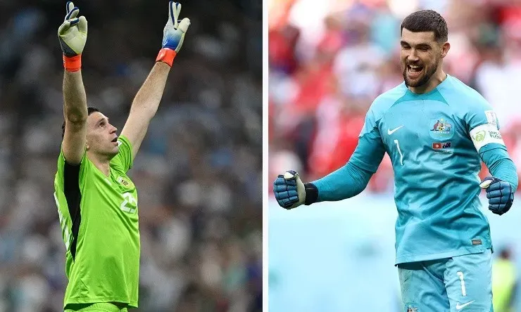 Emiliano Martínez (Argentina) vs Mathew Ryan (Australia) | Getty Images