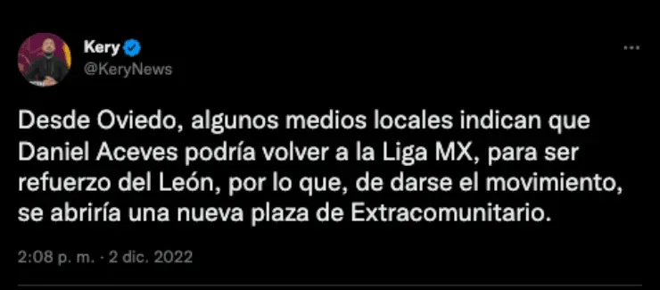 Aceves iría a León | Twitter