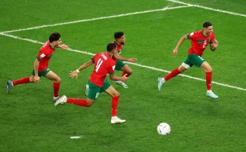 Hakimi, a lo Panenka, le dio la clasificación a Marruecos (Getty Images)