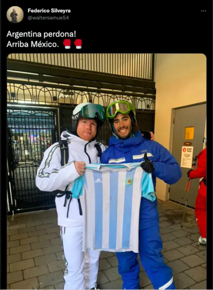 Canelo Álvarez con la camisa de Argentina | Twitter