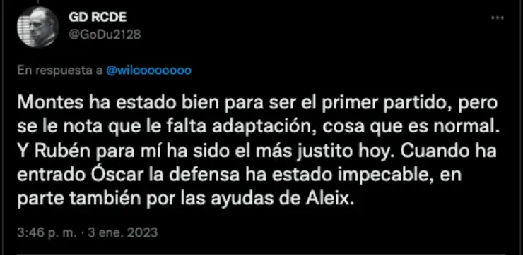 Comentarios sobre César Montes en redes | Twitter