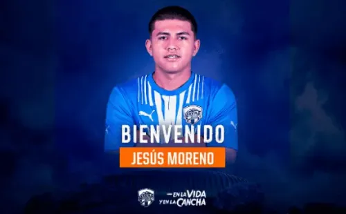 Monterrey dándole la bienvenida aJesús Moreno en junio del 2022 (Monterrey)