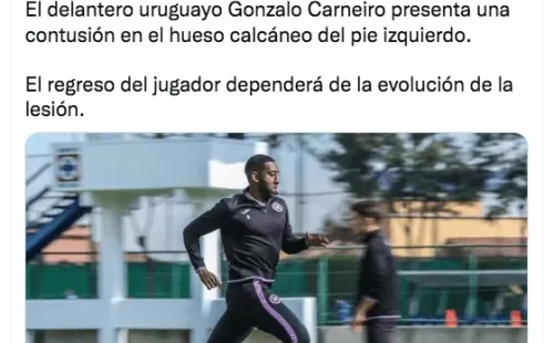 Reporte por Gonzalo Carneiro. (@CruzAzul)