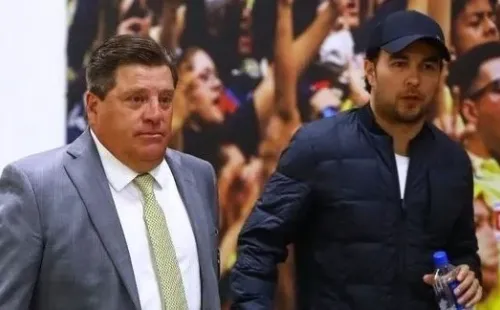 Miguel Herrera y Sergio Pérez (archivo)