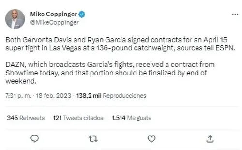 Foto: TW / Mike Coppinger.