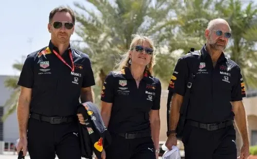 Jayne Poole cuando trabajaba para Red Bull Racing