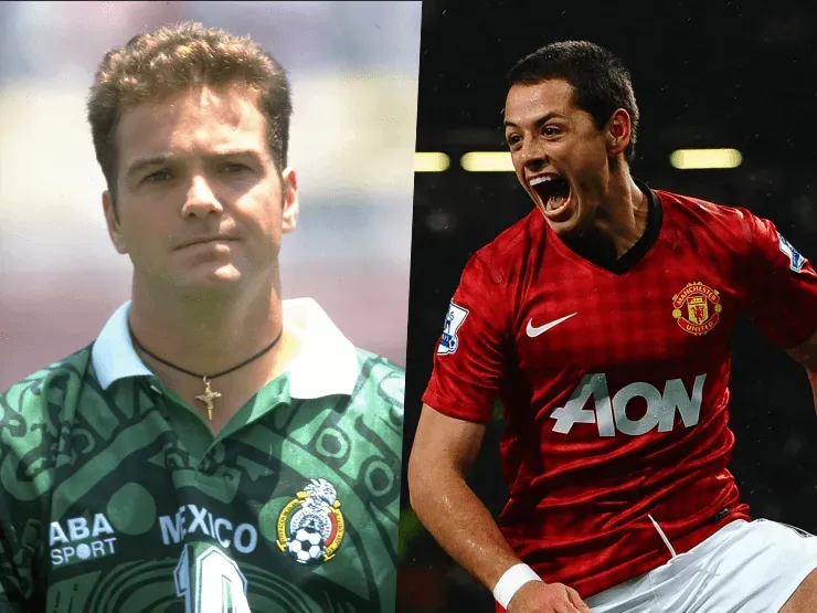 Luis García y Chicharito Hernández brillaron en Atlético Madrid y Manchester United (Getty Images)