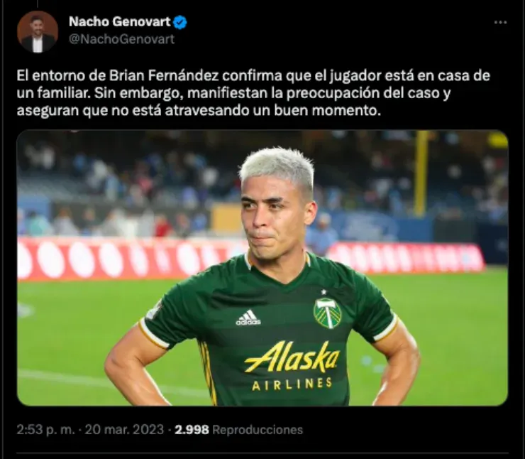 Auto de Brian Fernández | Twitter